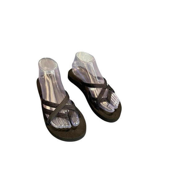 Teva Olowahu Flip Flops Sandals Black Women’s Size 6 Beach Summer - Picture 2 of 9